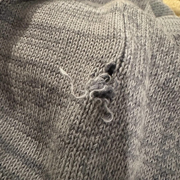 Acne Studios Sweater Peace Sign Embroidered Jumper Knit Blue Size Large *Damaged - Picture 13 of 13